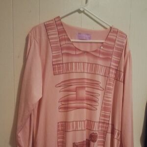 Pink Geometric Long Sleeve Top